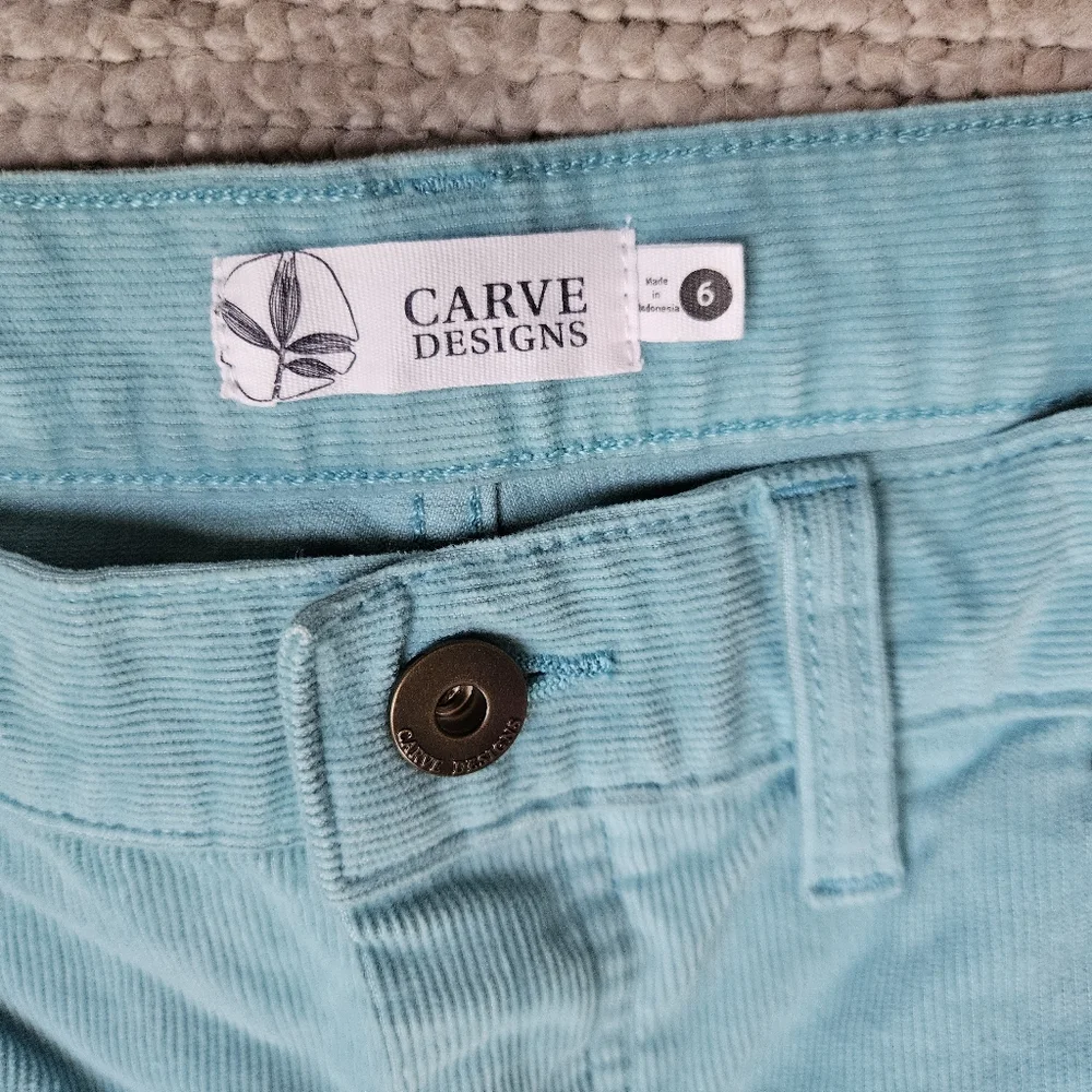 Carve Designs Teal Jean Shorts - Picture 4 of 8